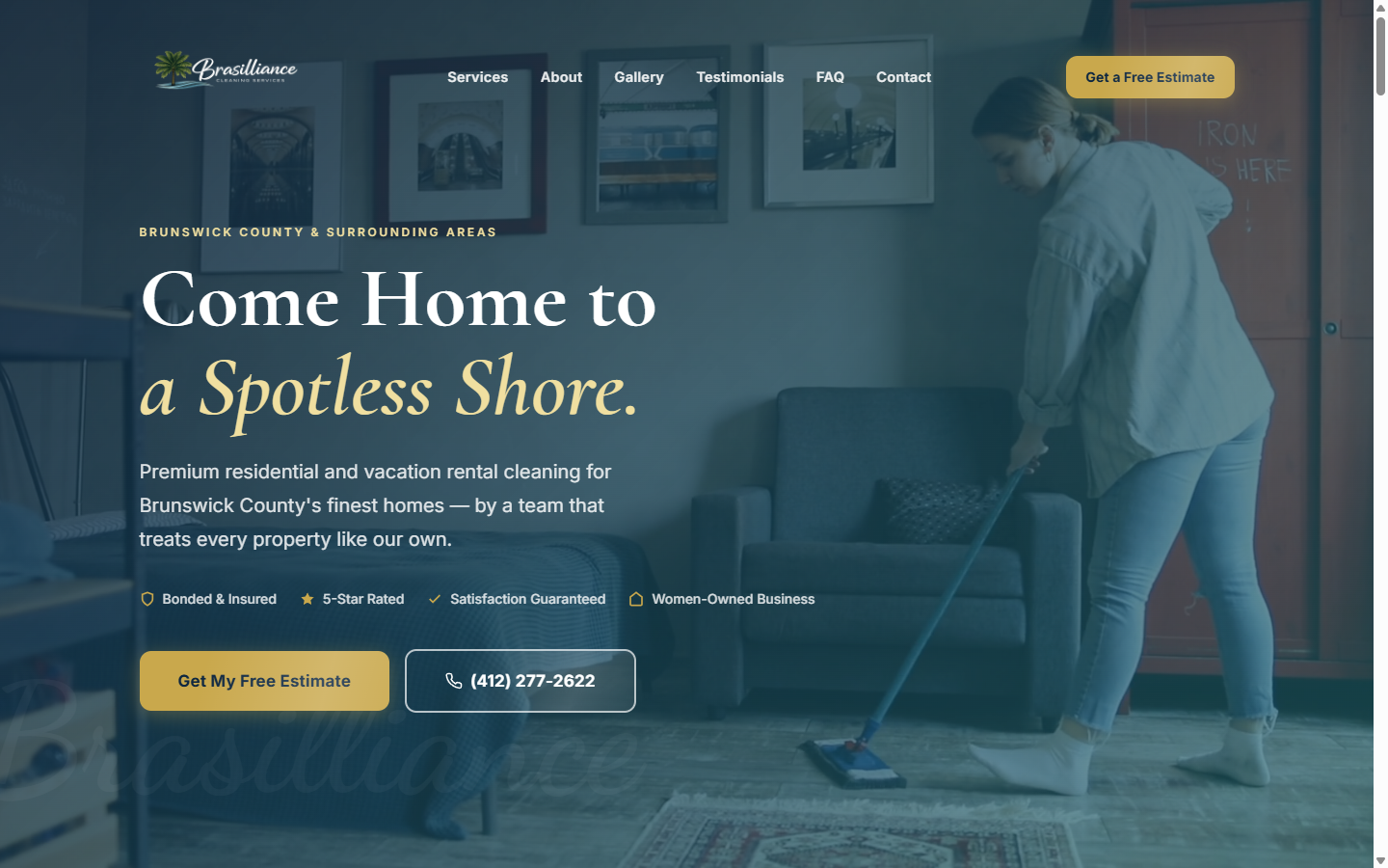 Brasilliance Cleaning Services — luxury service-brand website